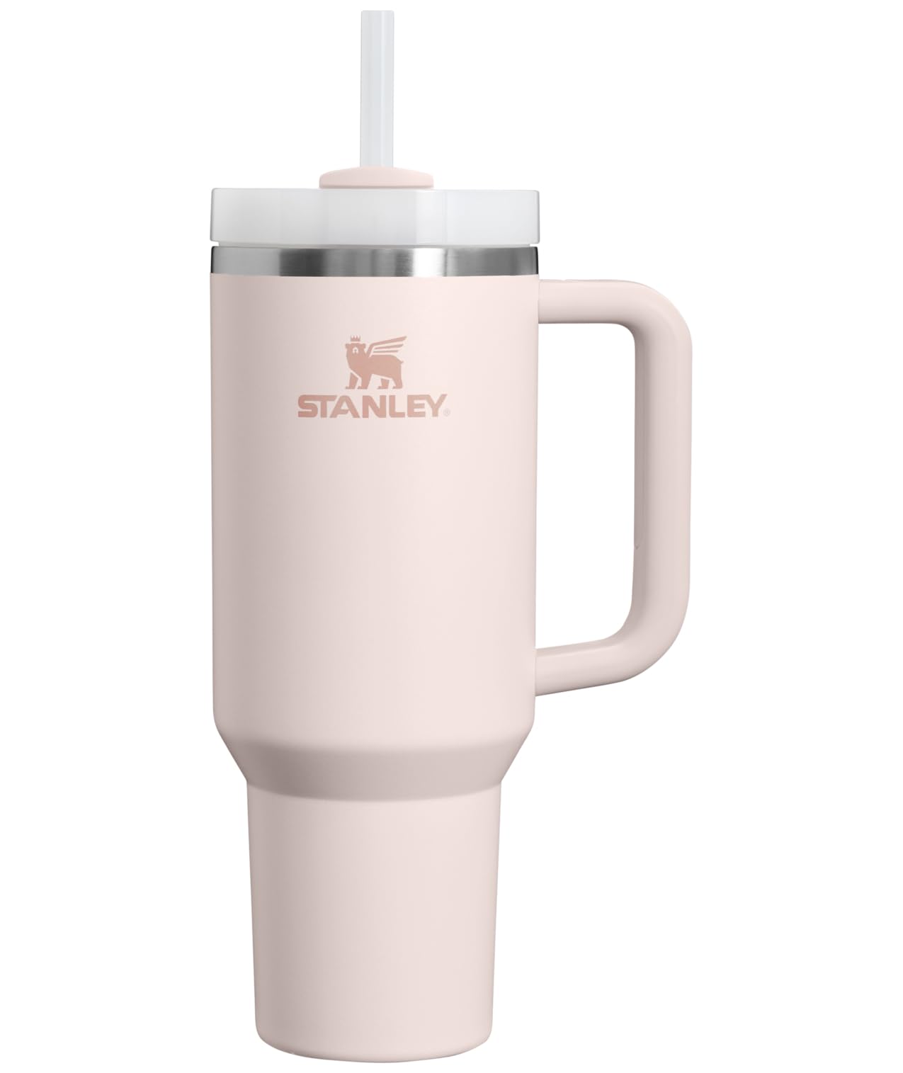 Stanley Quencher H2.0 Tumbler with Handle and Straw 30 oz | Flowstate 3-Position Lid | Cup Holder Compatible for Travel | Insulated Stainless Steel Cup | BPA-Free | Rose Quartz 2.0