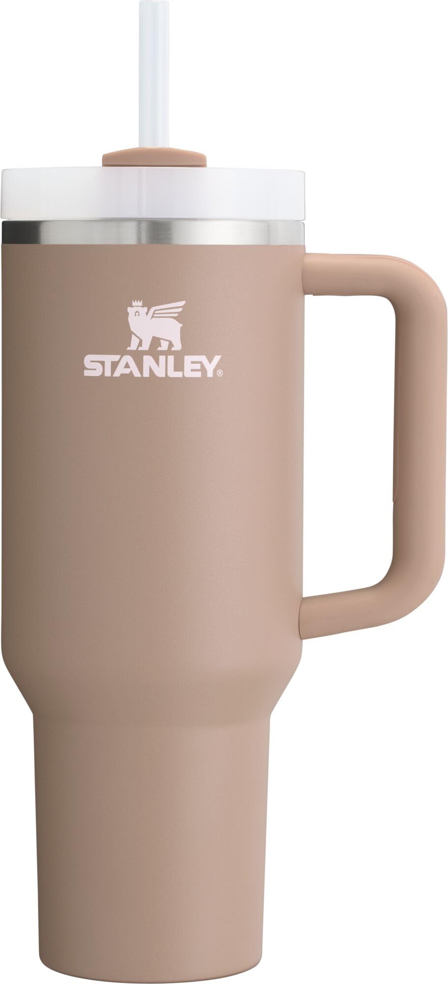 Stanley Quencher H2.0 Tumbler with Handle and Straw 30 oz | Flowstate 3-Position Lid | Cup Holder Compatible for Travel | Insulated Stainless Steel Cup | BPA-Free | Rose Quartz 2.0