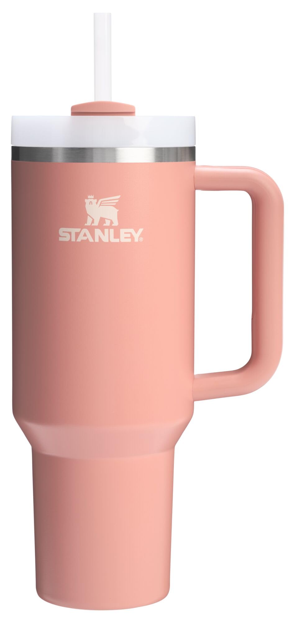 Stanley Quencher H2.0 Tumbler with Handle and Straw 30 oz | Flowstate 3-Position Lid | Cup Holder Compatible for Travel | Insulated Stainless Steel Cup | BPA-Free | Rose Quartz 2.0