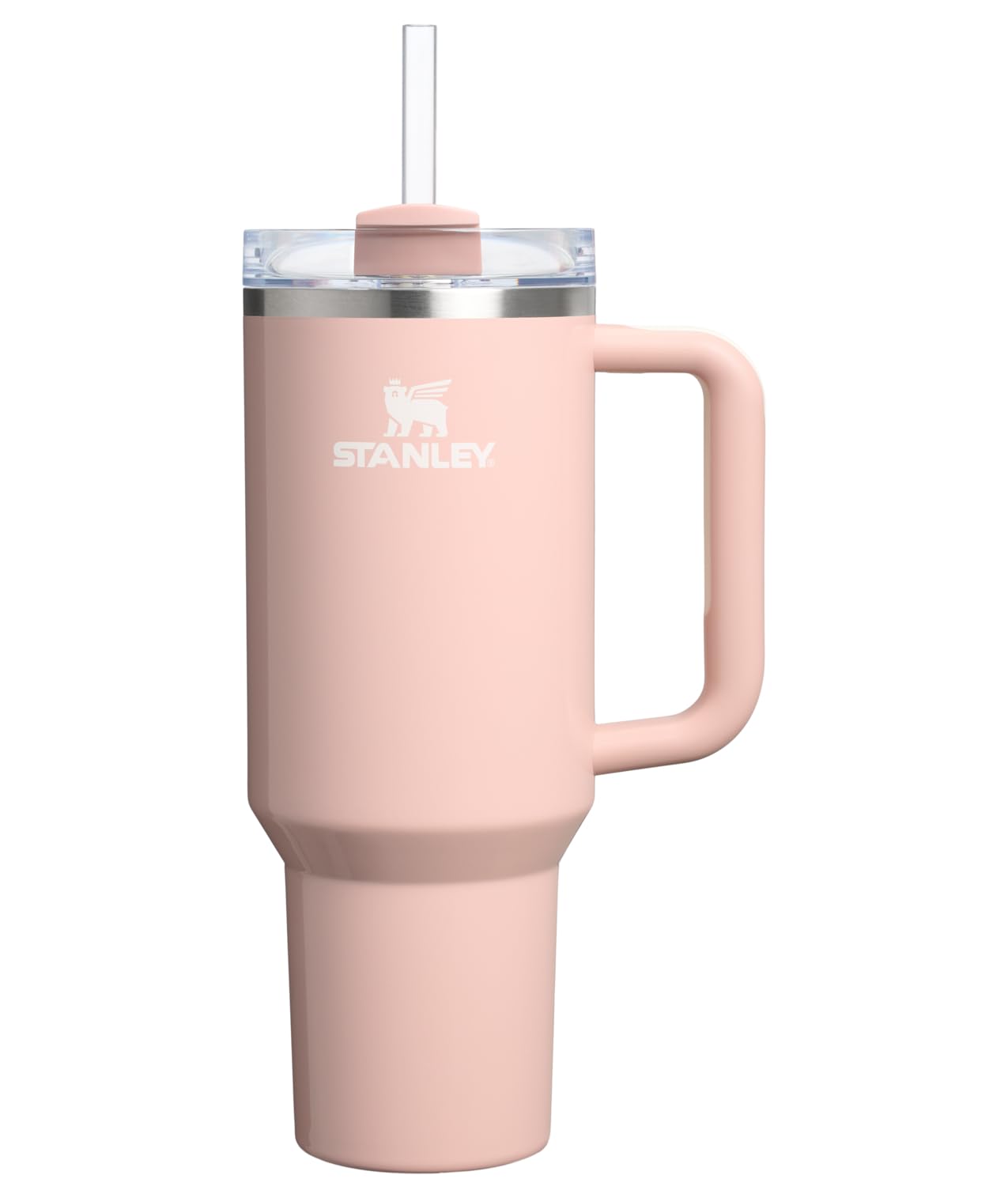 Stanley Quencher H2.0 Tumbler with Handle and Straw 30 oz | Flowstate 3-Position Lid | Cup Holder Compatible for Travel | Insulated Stainless Steel Cup | BPA-Free | Rose Quartz 2.0