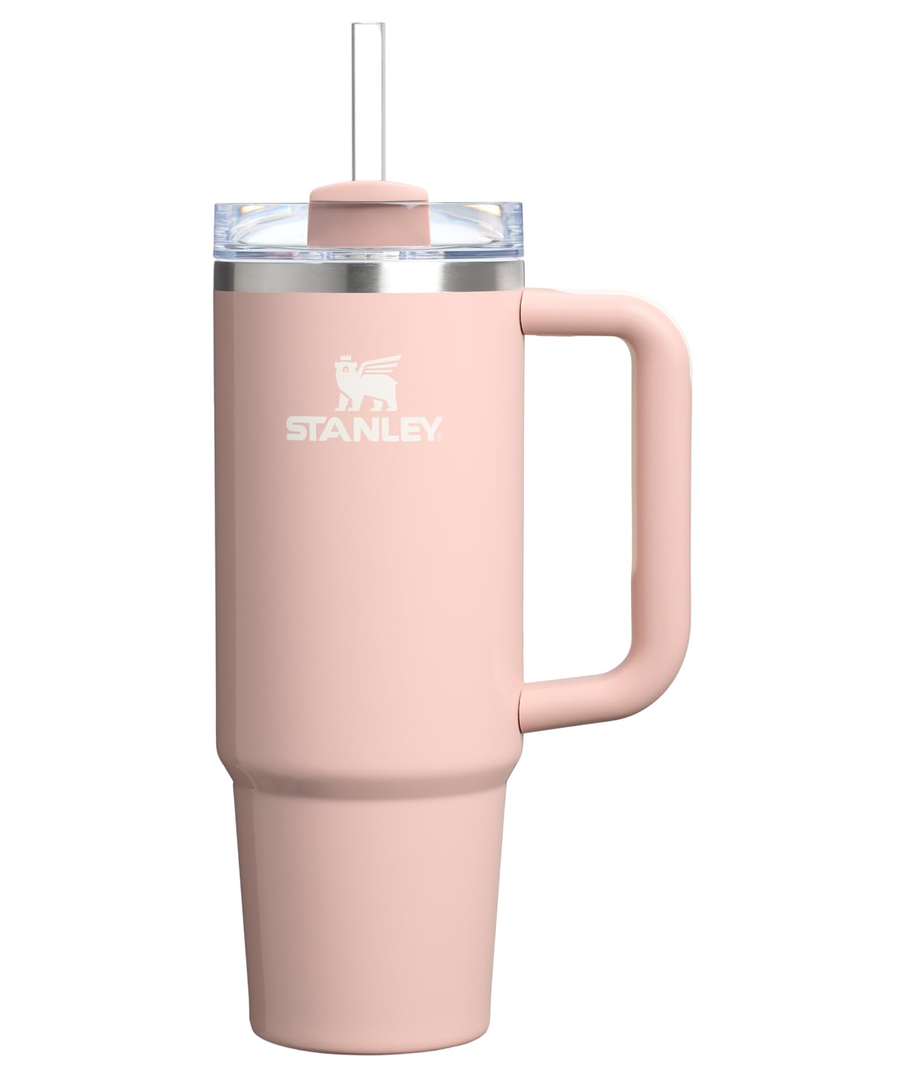 Stanley Quencher H2.0 Tumbler with Handle and Straw 30 oz | Flowstate 3-Position Lid | Cup Holder Compatible for Travel | Insulated Stainless Steel Cup | BPA-Free | Rose Quartz 2.0