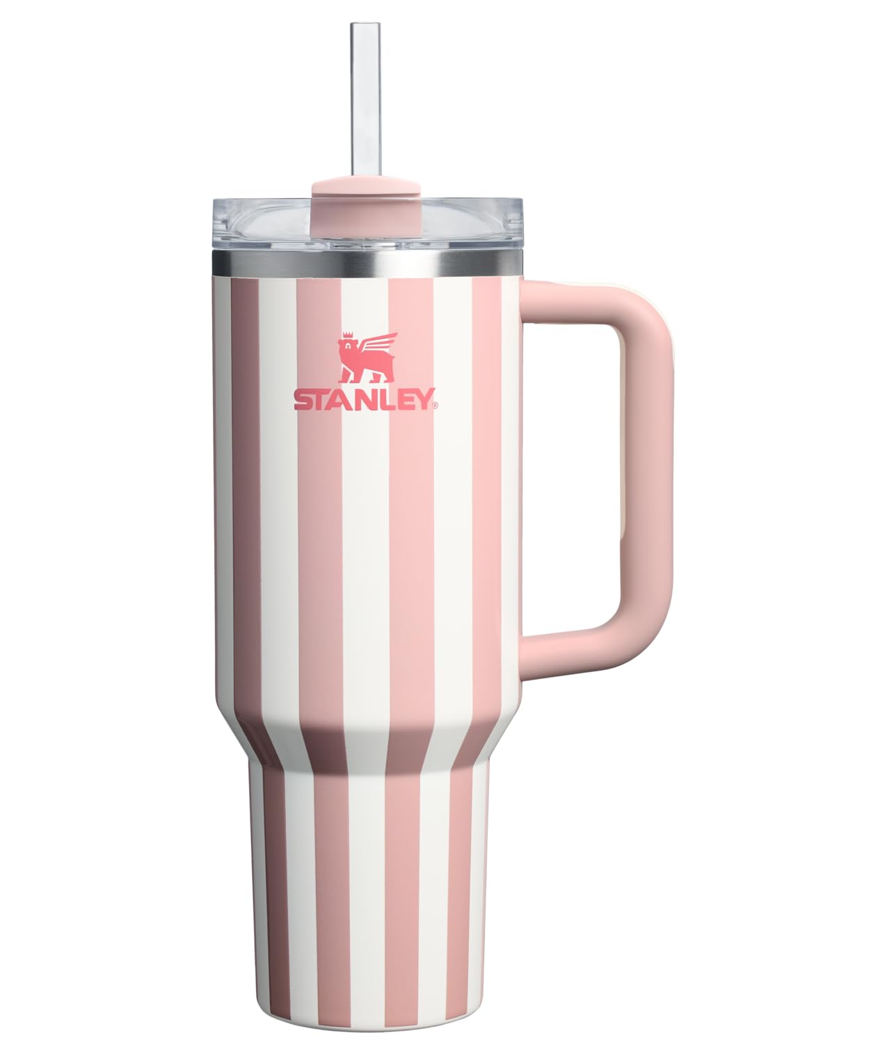 Stanley Quencher H2.0 Tumbler with Handle and Straw 30 oz | Flowstate 3-Position Lid | Cup Holder Compatible for Travel | Insulated Stainless Steel Cup | BPA-Free | Rose Quartz 2.0