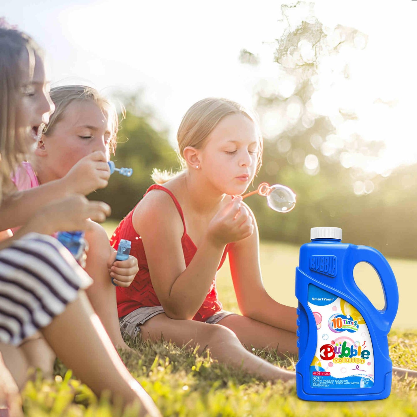 41oz Concentrated Bubble Solution Refill (Close to 1.2L/ up to 3.2 Gallon)-Safe for Kids, Perfect for Bubble Machines, Wands & Blowers - Ideal for Birthday Parties & Summer Fun (Blue)