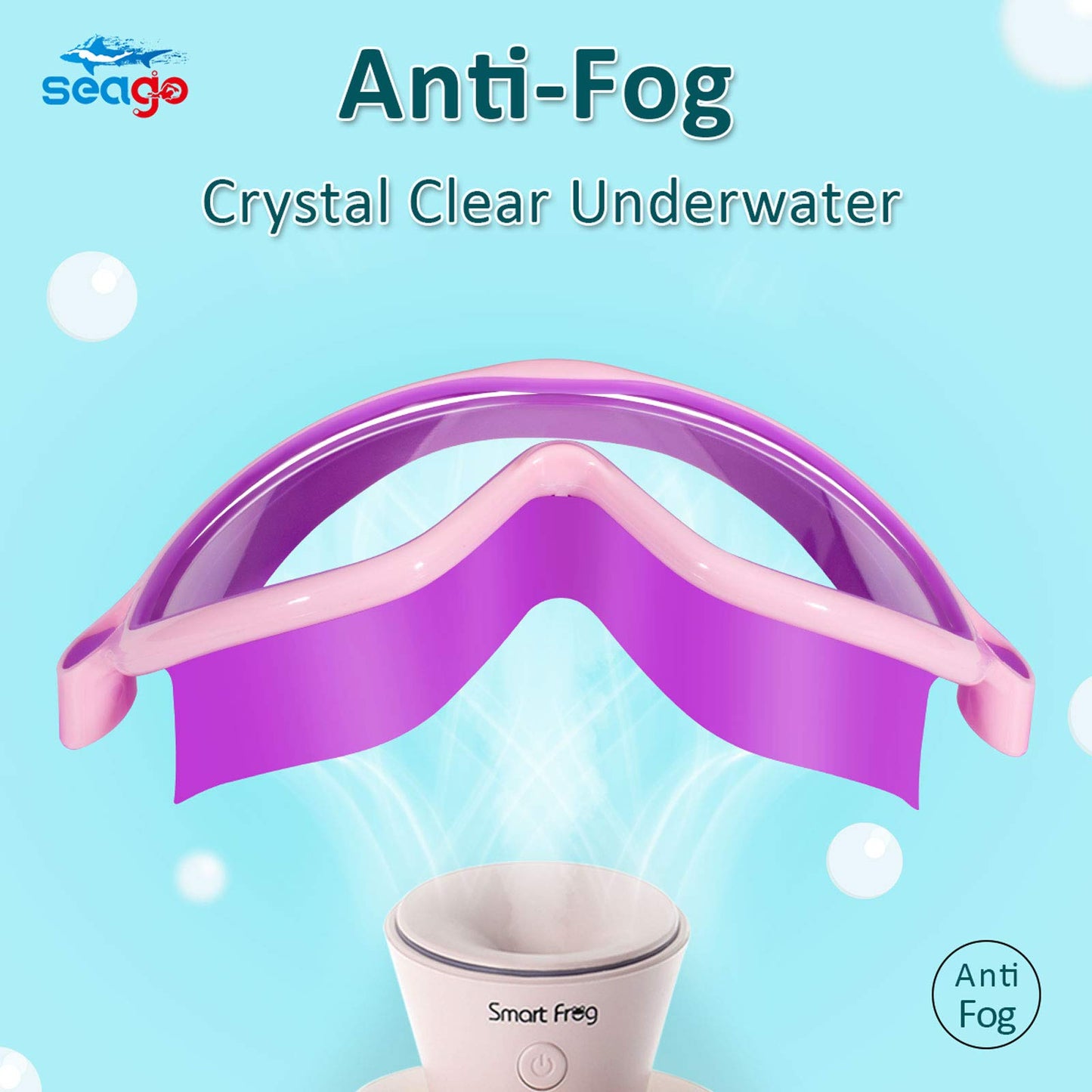 Seago Swim Goggles 2 Pack Anti-Fog Anti-UV Wide View Swimming Goggles for Kids 3-15