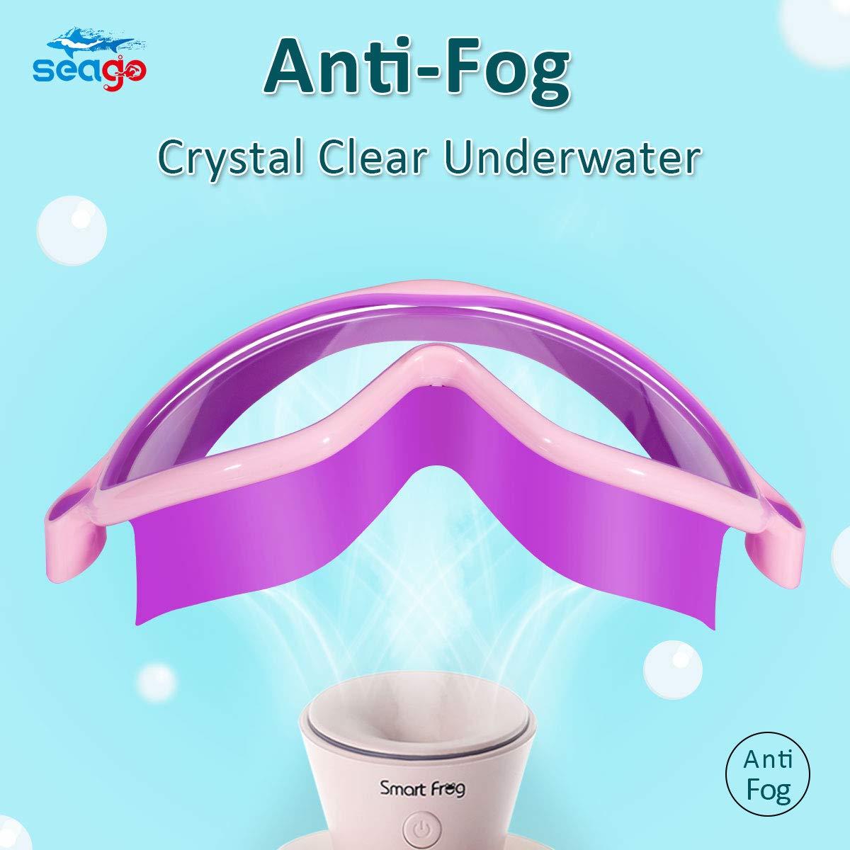 Seago Swim Goggles 2 Pack Anti-Fog Anti-UV Wide View Swimming Goggles for Kids 3-15